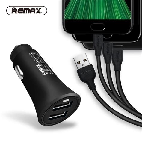 Aliexpress Buy Remax A Dual Usb Car Charger With In Data