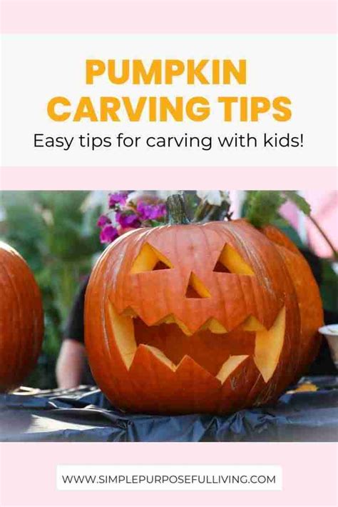 Easy Pumpkin Carving Tips and Hacks for Carving with Kids | Simple Purposeful Living