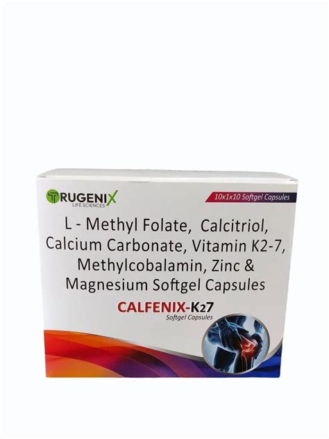 L Methylfolate Calcitriol Calcium Carbonate Vitamin K27 Zinc Magnesium Softgel Capsules At Rs