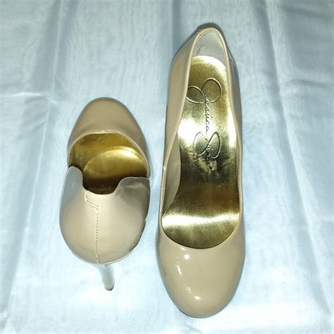 Jessica Simpson Shoes Jessica Simpsons Nude Size M Heels With Box Preloved Poshmark