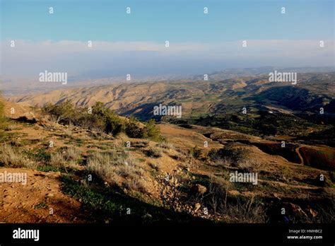 Mount Nebo Abarim Mountains Jordan Stock Photo Alamy