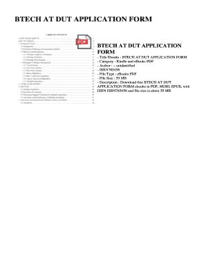 Dut Application Form Fill Online Printable Fillable Blank PdfFiller