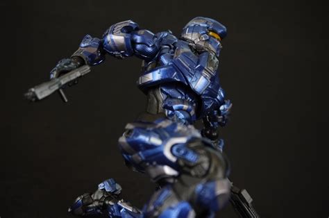 Halo 4 Play Arts Kai Blue Spartan Warrior Supar Robo