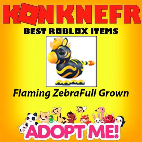 Flaming Zebra Full Grown Game Items Gameflip