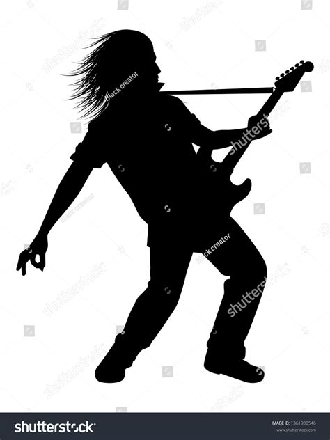 Rock Musician Guitar Silhouette Vector Stock Vector (Royalty Free) 1361930546 | Shutterstock