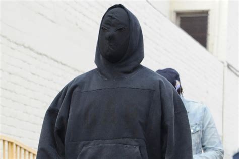 Kanye West Wears All Black Outfit And Face Mask After Fight With Ex Kim