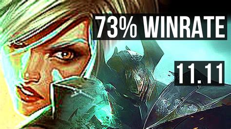 Riven Vs Mordekaiser Top Rank 1 Riven 73 Winrate 7 1 2 Godlike