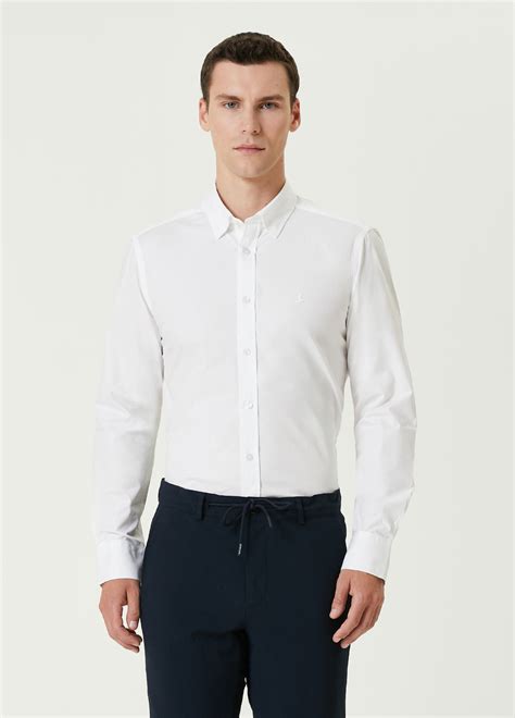 Beymen Club - Slim Fit Beyaz Gömlek - Beyaz