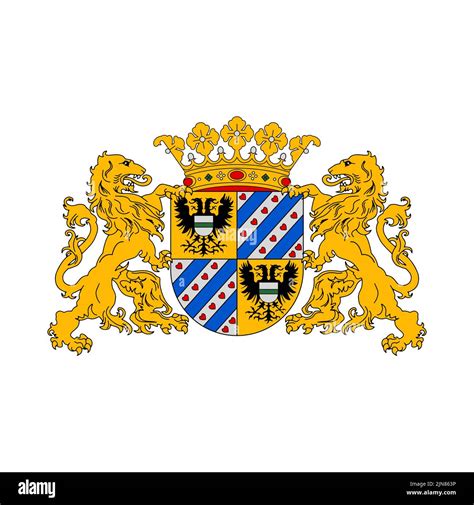 Blason néerlandais emblème héraldique de la province de Groningen ou