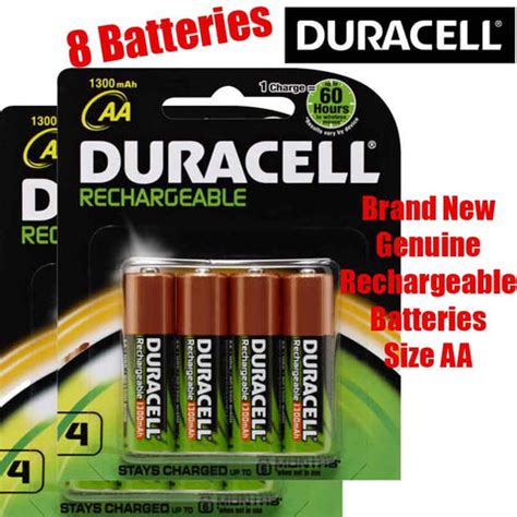 8 PCS DURACELL AA RECHARGEABLE BATTERIES 2x4PK LONG LASTING BATTERY GENUINE/NEW | eBay