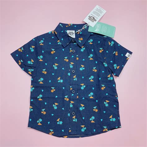 BM2 Áo sơ mi thô đũi lanh Piping Hot dư xịn hoa lá summer BT size 1 16y Shopee Việt Nam