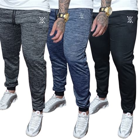 Kit Cal As Moletom Moletinho Masculina Jogger Slim Skinny Treino