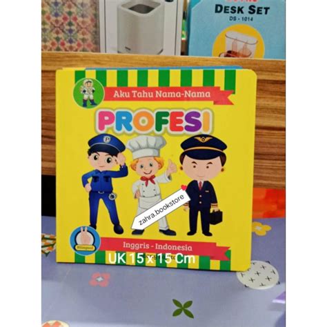 Jual Board Book Balita Anak Hard Cover Aku Tahu Nama Nama Profesi Full