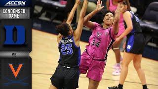 Duke Vs Virginia Condensed Game 2021 22 ACC Womens Basketball By