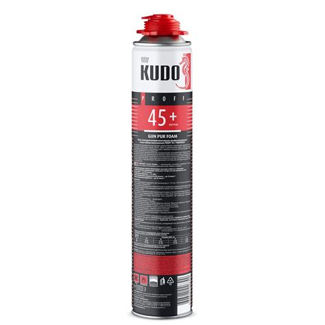 Пена монтажная KUDO, Fire Proof 45+, профессиональная, 45 л, 1 л, 900 г ...