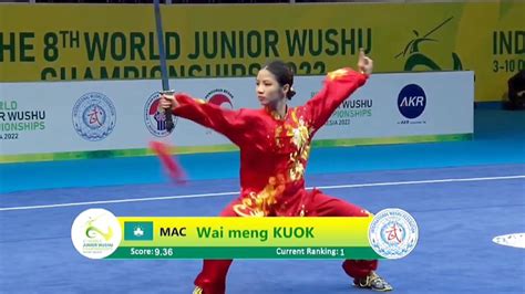 Wai Meng Kouk Score Taijijian Girls A Group Th World Junior