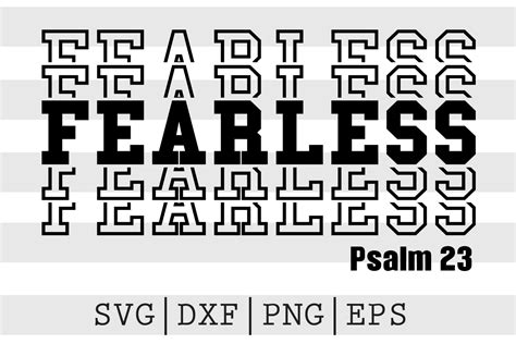 Fearless Psalm 23 SVG Graphic By Spoonyprint Creative Fabrica