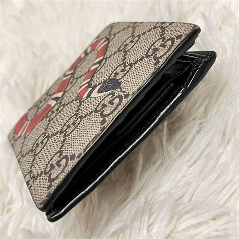 グッズ公式通販サイト Gucci Ggスプリーム スネーク Pvc×レザー 折り財布 極美品♡グッチ 折り財布 小銭入れ Ggスプリーム