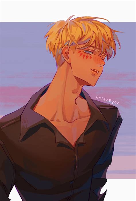 1boy Male Focus Solo Shirt Blonde Hair Upper Body Short Hair Illustration Images