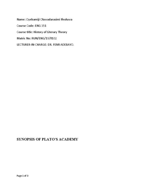 Plato's Academy | PDF