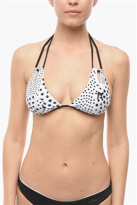 Karl Lagerfeld Triangle Bikini Top With Cut Out Details Women Glamood