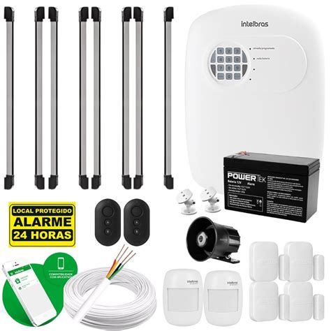 Kit Alarme Intelbras C Sensores De Barreira Magnet E Infra Shopee