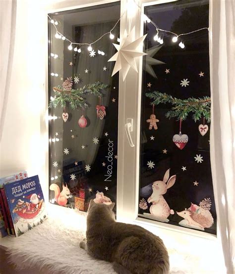Новогодний декор на окна | Christmas inspiration, Christmas room ...