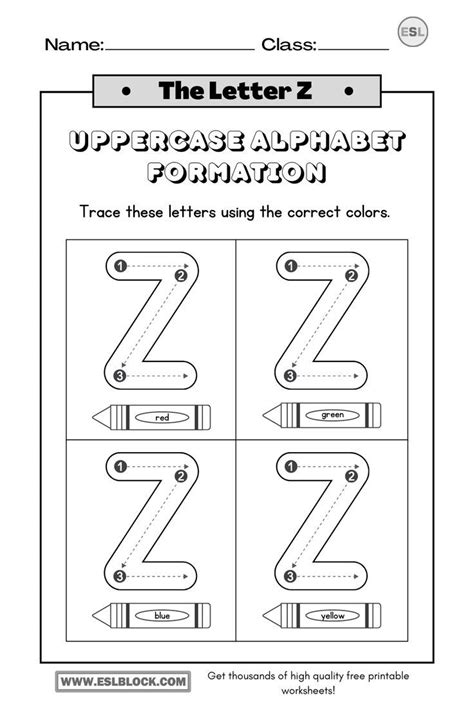 Tracing The Letter Z Worksheets Artofit