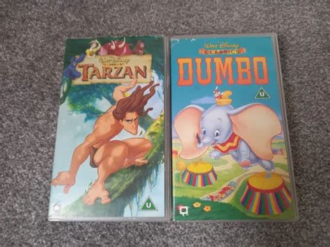 WALT DISNEY CLASSICS Bundle Dumbo Tarzan VHS Video Tape Cassette 5