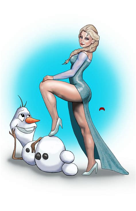 Elsa Cheesecake Frozen Olaf Disney Princess Cute 11x17 Pinup Print Dan Demille Ebay