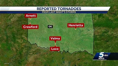 At Least 5 Tornadoes Reported In Oklahoma During Thursday Night S Severe Storms Youtube