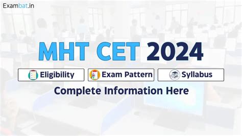 MHT CET 2024 Eligibility Exam Pattern Syllabus Cut Off Complete