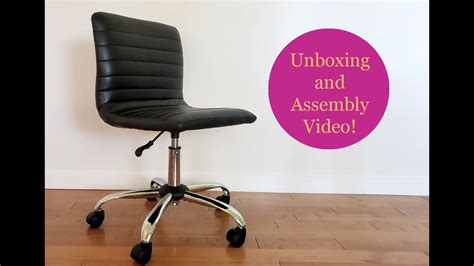 Unboxing And Assembly Of A Swivel Computer Desk Chair For Your Home Office Fun Time Lapse Video