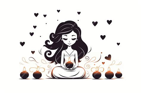 Premium AI Image | illustration of Happy Diwali doodle drawing Black ...