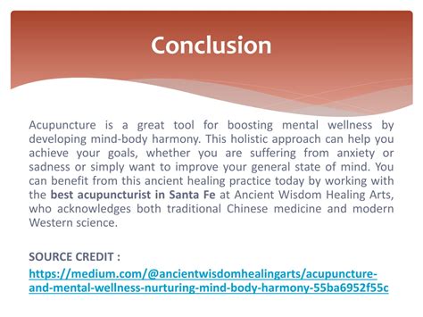 PPT Acupuncture And Mental Wellness Nurturing Mind Body Harmony