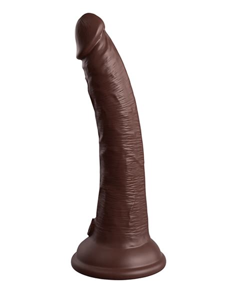 King Cock Elite 7in Dildo Dual Density W Suction Cup Brown