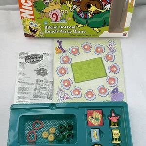 Spongebob Squarepants Bikini Bottom Beach Party Game By Mattel Great Condition Free