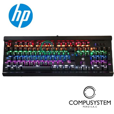 Teclado Mec Nico Hp Gaming Gk Rgb Negro Compusystem Per