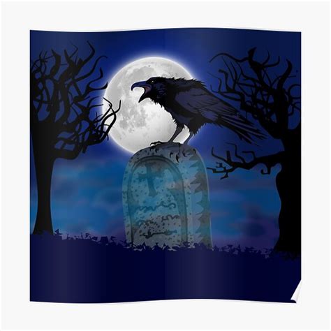 Eerie Raven Poster By Pepomintnarwhal Redbubble