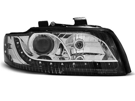 Paire De Feux Phares Audi A Daylight Led Noir