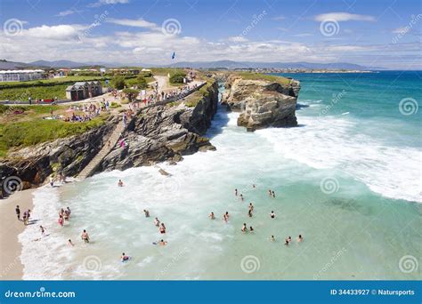 As Catedrais Beach, Spain Editorial Photography - Image: 34433927