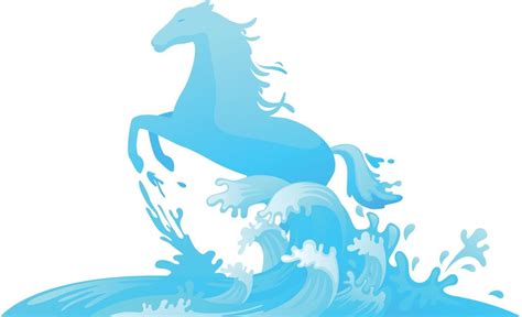 Jumping horse out of water vector 3116351 Vector Art at Vecteezy