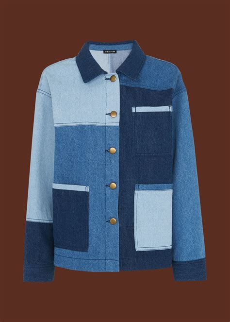 Denim Patchwork Denim Jacket Whistles