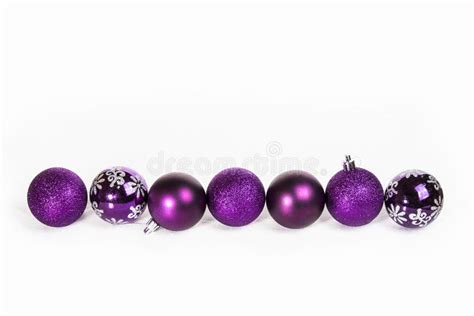 Christmas Card With Christmas Balls Isolated On White Background Stock