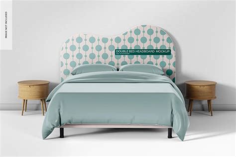 Premium Psd Double Bed Headboard Mockup