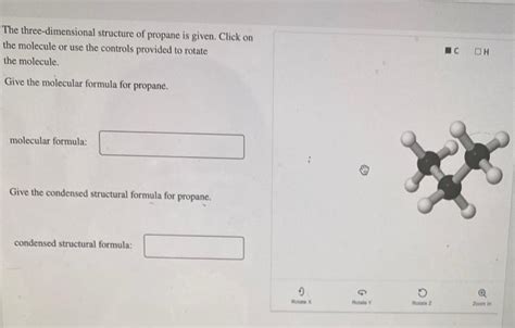 Solved The Three Dimensional Structure Of Propane Is Given Chegg