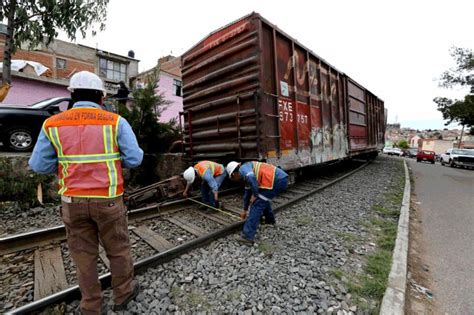 Se Descarrilan Vagones Del Tren En La Capital De Zacatecas