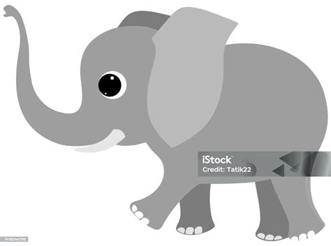 Ilustración De Lindo Elefante Bebé Gris Ilustración Infantil Para Tu