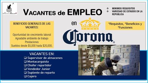 Corona Bolsa De Trabajo Empleo Y Vacantes Ben Ficos