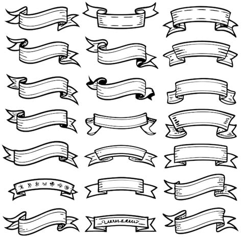 Set Of Vintage Ribbons Vector Premium Ai Generated Vector